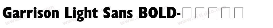 Garrison Light Sans BOLD字体转换